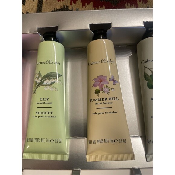 Lot 6 Crabtree & Evelyn Hand Therapy Cream LaSource, Rosewater, Lily, Summer - Picture 3 of 4
